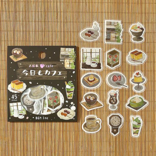 BGM Foil Stamping Flake Seal: Today's Cafe — Old House Cafe — sticker detail