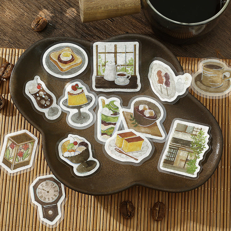 BGM Foil Stamping Flake Seal: Today's Cafe — Old House Cafe — applied in a journal