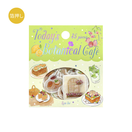 BGM Foil Stamping Flake Seal: Today's Cafe — Botanical Cafe — sheet front