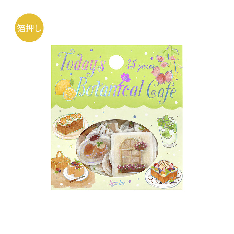 BGM Foil Stamping Flake Seal: Today's Cafe — Botanical Cafe — sheet front