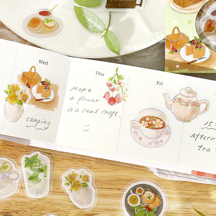 BGM Foil Stamping Flake Seal: Today's Cafe — Botanical Cafe — close-up