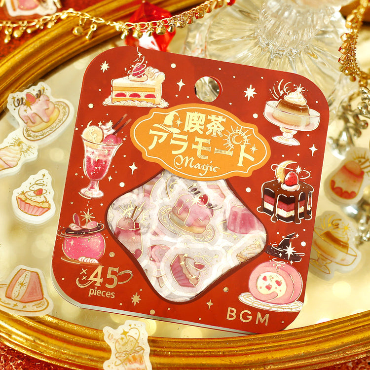 BGM Foil Stamping Flake Seal — Café à la Mode Magic Flame — close-up