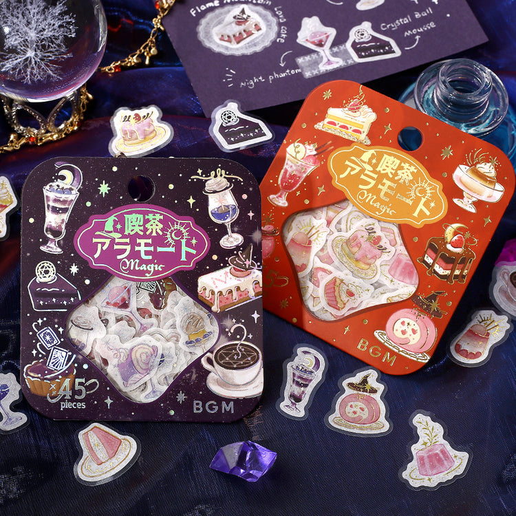 BGM Foil Stamping Flake Seal — Café à la Mode Magic Flame — flat lay