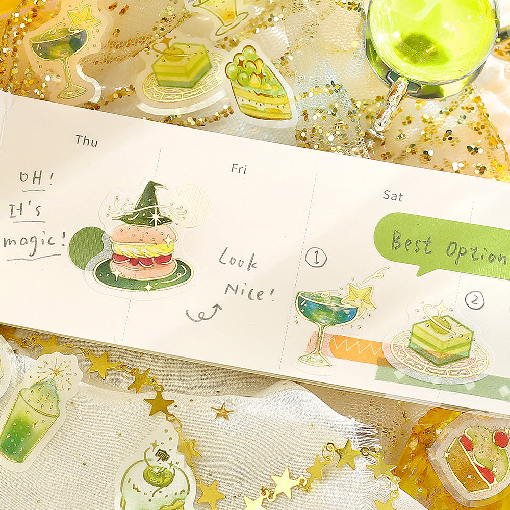 BGM Foil Stamping Flake Seal — Café à la Mode Magic Light — with packaging