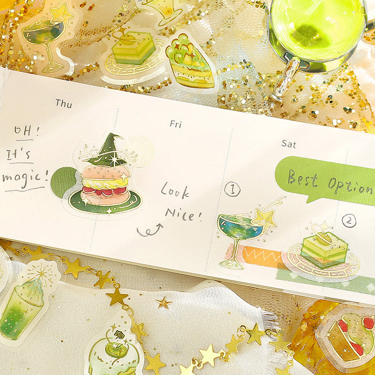 BGM Foil Stamping Flake Seal — Café à la Mode Magic Light — with packaging