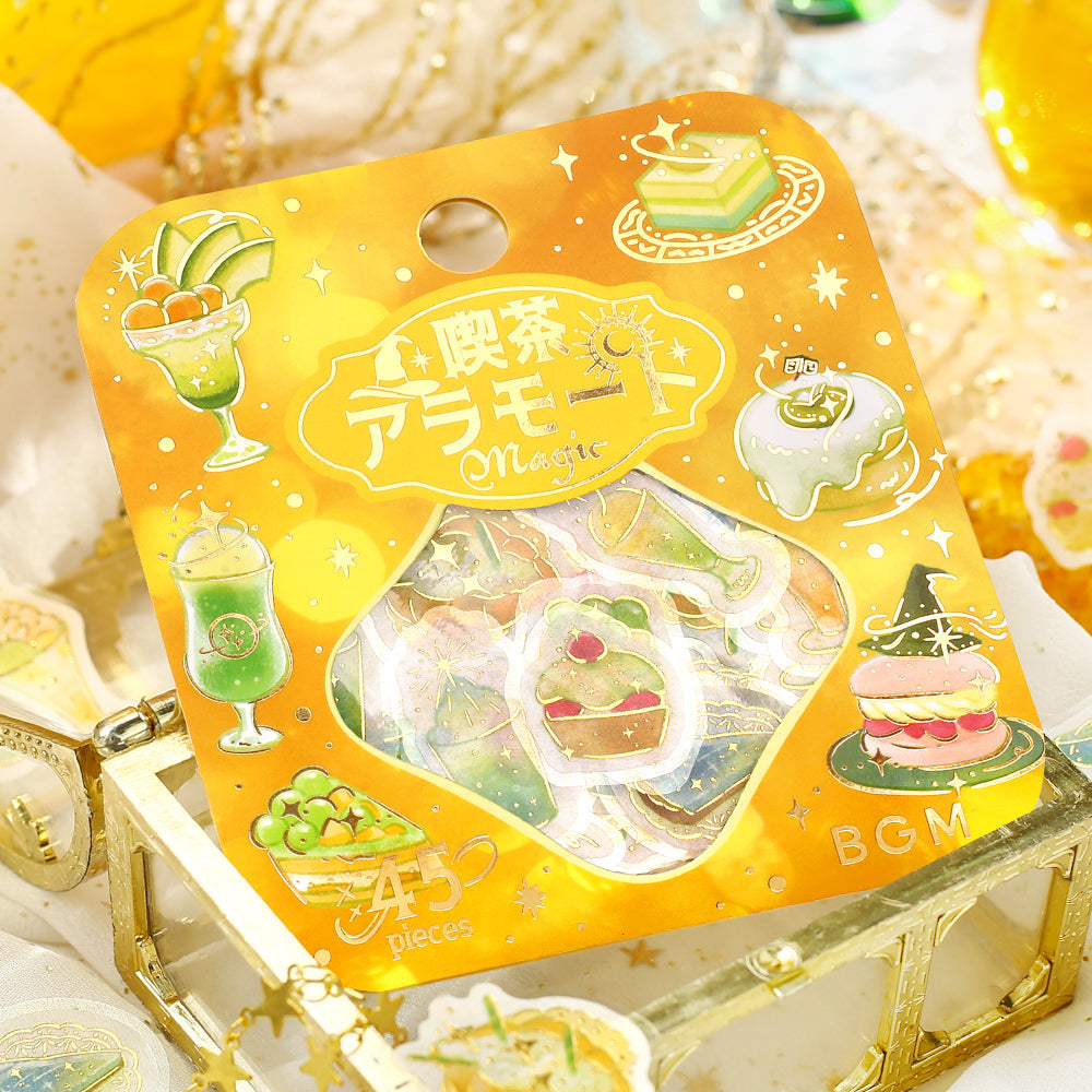 BGM Foil Stamping Flake Seal — Café à la Mode Magic Light — close-up