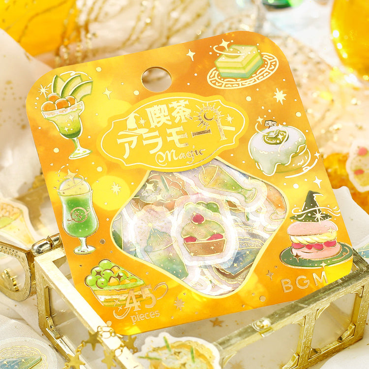 BGM Foil Stamping Flake Seal — Café à la Mode Magic Light — close-up