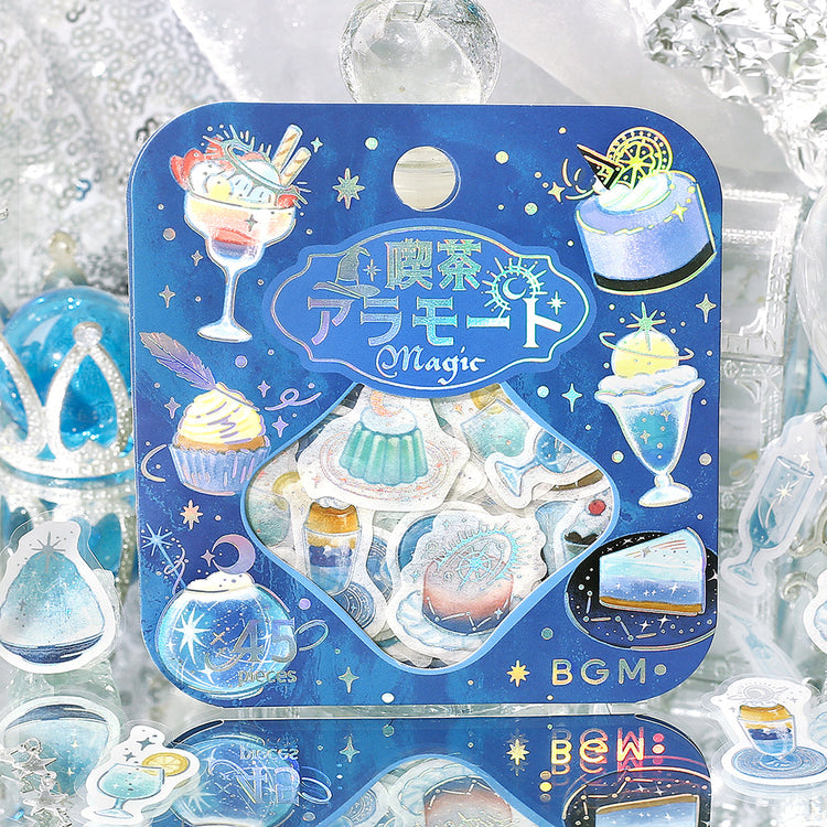 BGM Foil Stamping Flake Seal — Café à la Mode Magic Ice — close-up