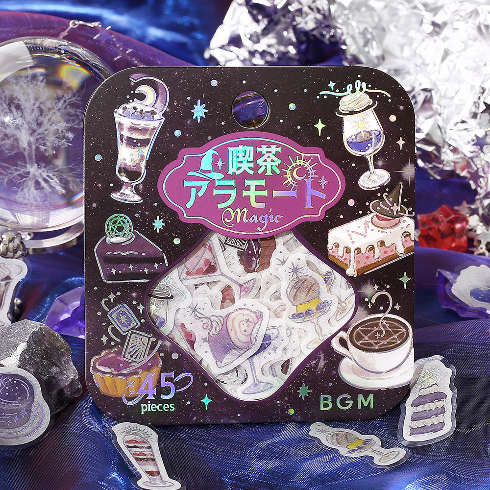 BGM Foil Stamping Flake Seal — Café à la Mode Magic Darkness — close-up