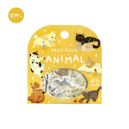BGM Foil Stamping Flake Seal — Petit Story Animals — sheet front