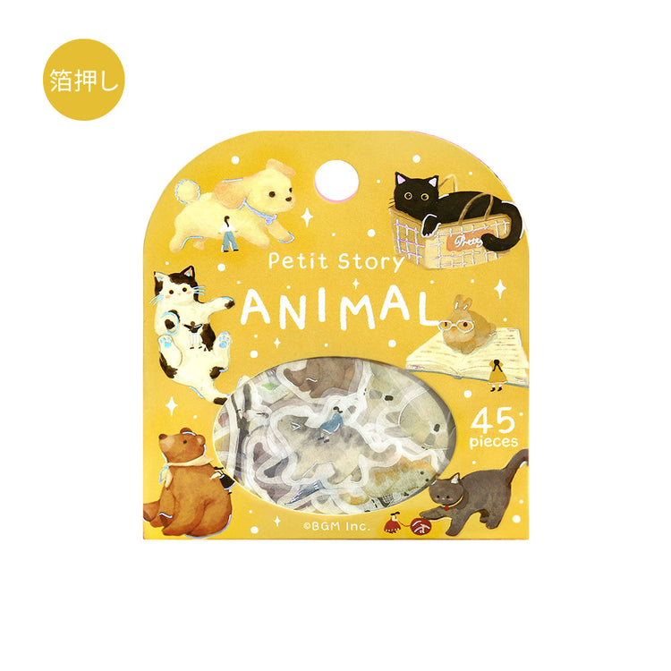 BGM Foil Stamping Flake Seal — Petit Story Animals — sheet front