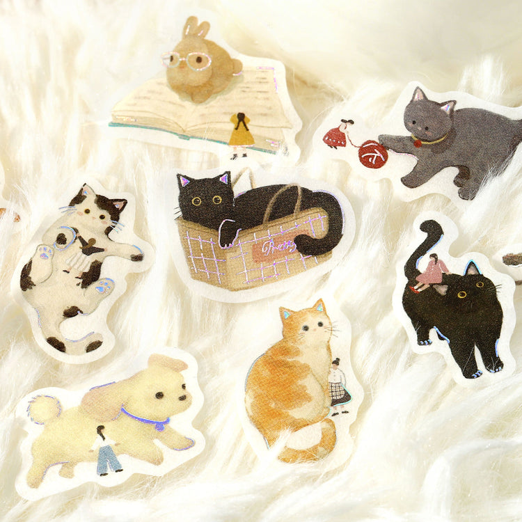 BGM Foil Stamping Flake Seal — Petit Story Animals — applied in a journal