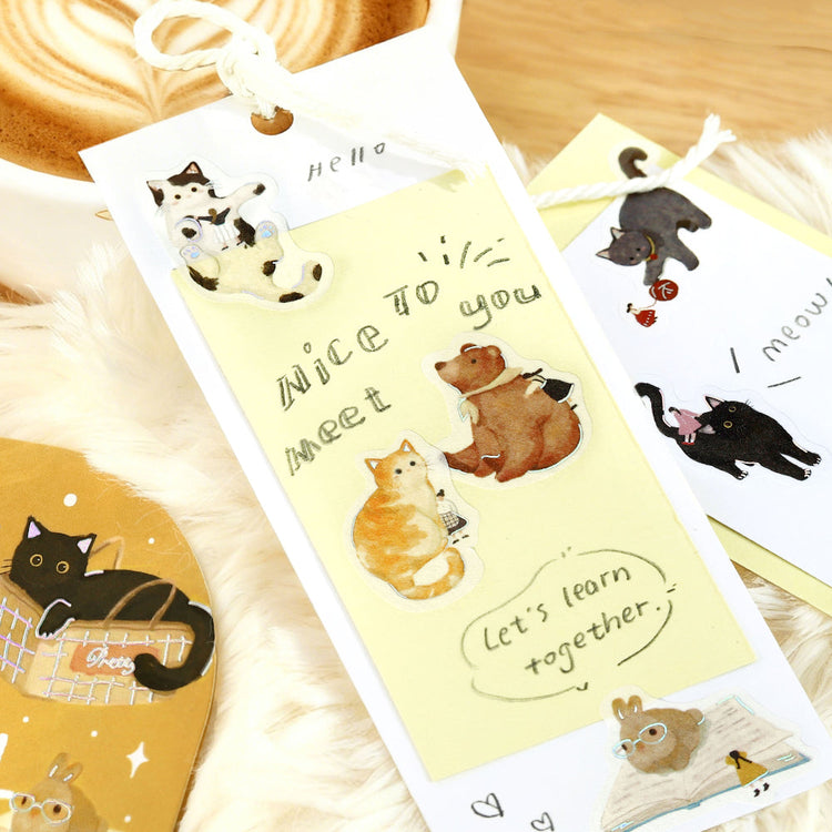 BGM Foil Stamping Flake Seal — Petit Story Animals — with packaging