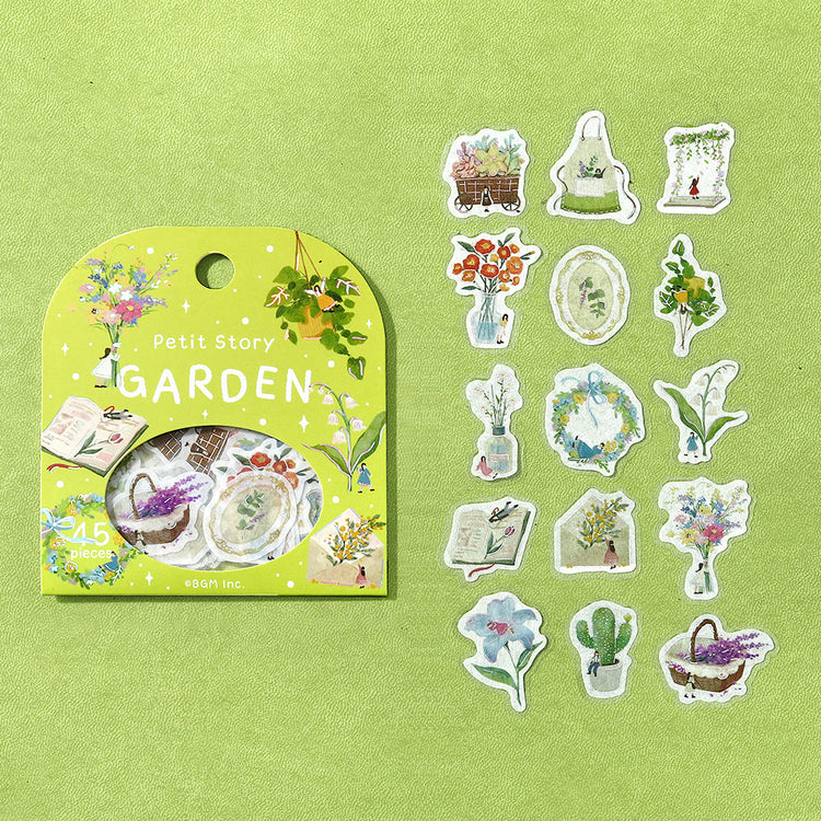 BGM Foil Stamping Flake Seal — Petit Story Gardening — sticker detail
