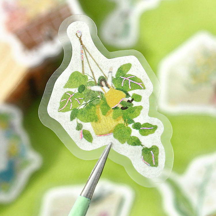 BGM Foil Stamping Flake Seal — Petit Story Gardening — applied in a journal