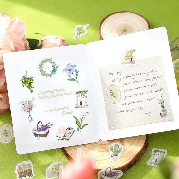 BGM Foil Stamping Flake Seal — Petit Story Gardening — with packaging