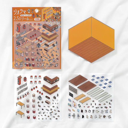 BGM Diorama 2.5D Seat Seal — Izakaya (Japanese-style Pub) — sticker detail