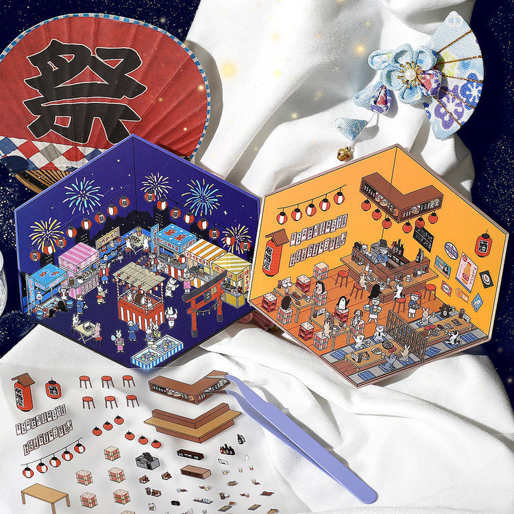 BGM Diorama 2.5D Seat Seal — Izakaya (Japanese-style Pub) — with packaging