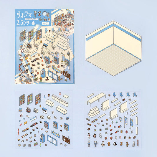 BGM Diorama 2.5D Seat Seal — Convenience Store — sticker detail