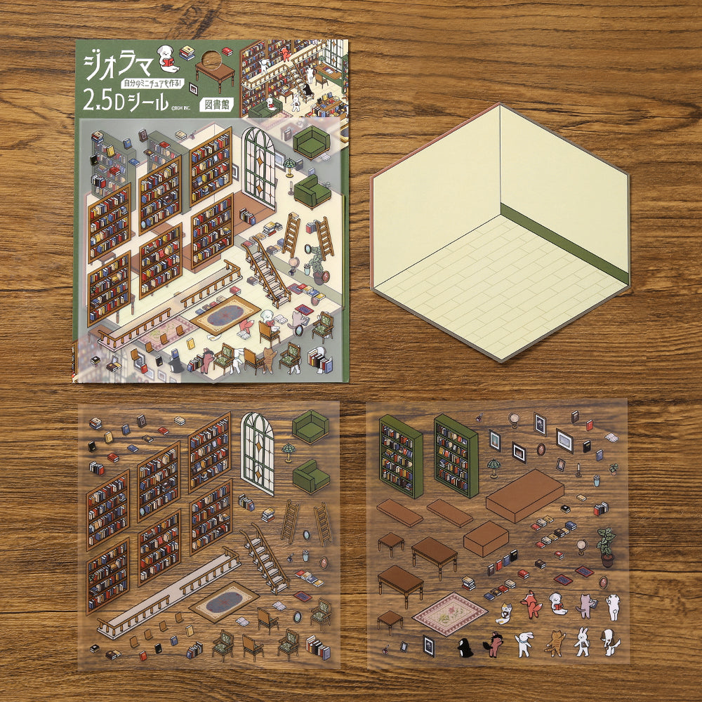 BGM Diorama 2.5D Seat Seal Library Stickers Set