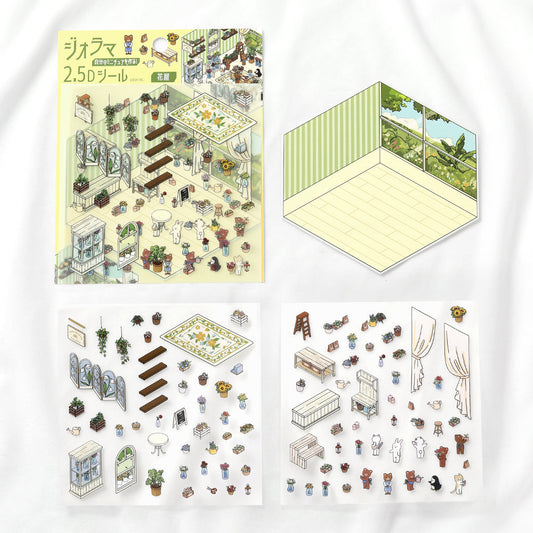 BGM Diorama 2.5D Seat Seal — Flower Shop — sticker detail