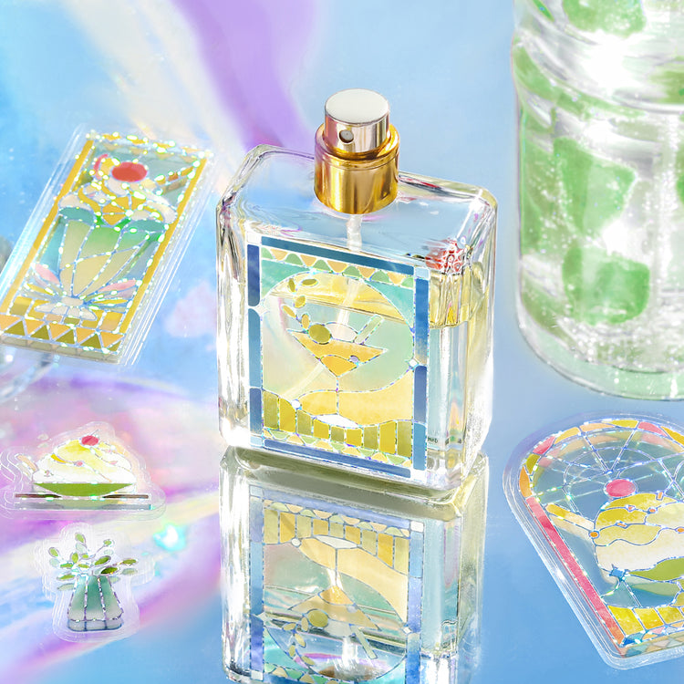 BGM Foil Stamping Clear Seal: Cafe A La Mode Stained Glass — Green — with packaging