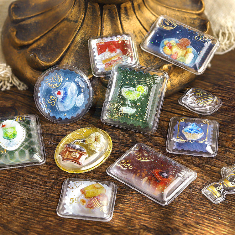 BGM Kyururun Seal — Café à la Mode Post Office — applied in a journal