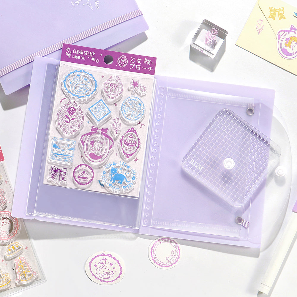BGM Clear Stamp File — Lilac — stamp front