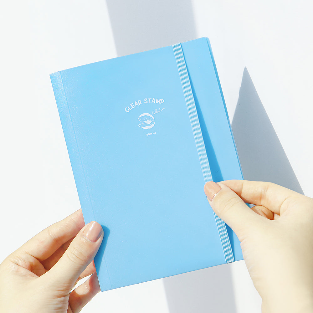 BGM Clear Stamp File — Baby Blue — flat lay