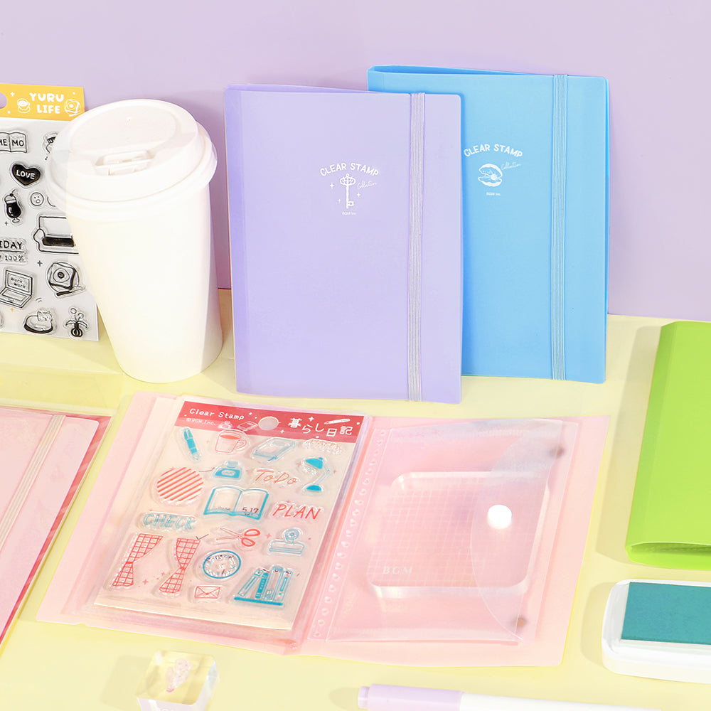 BGM Clear Stamp File — Baby Blue — with packaging