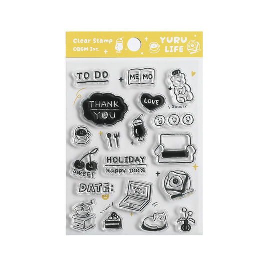 BGM Clear Stamp: Diary — Yuru Life Diary — stamp front