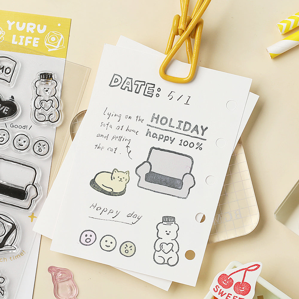 BGM Clear Stamp: Diary — Yuru Life Diary — close-up of design