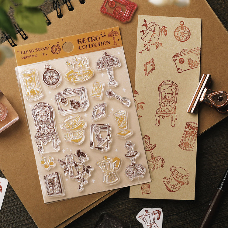 BGM Clear Stamp: Diary — Retro Goods — close-up of design