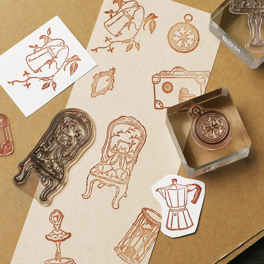 BGM Clear Stamp: Diary — Retro Goods — with packaging