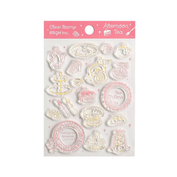 BGM Clear Stamp: Diary — Afternoon Tea Party — stamp front