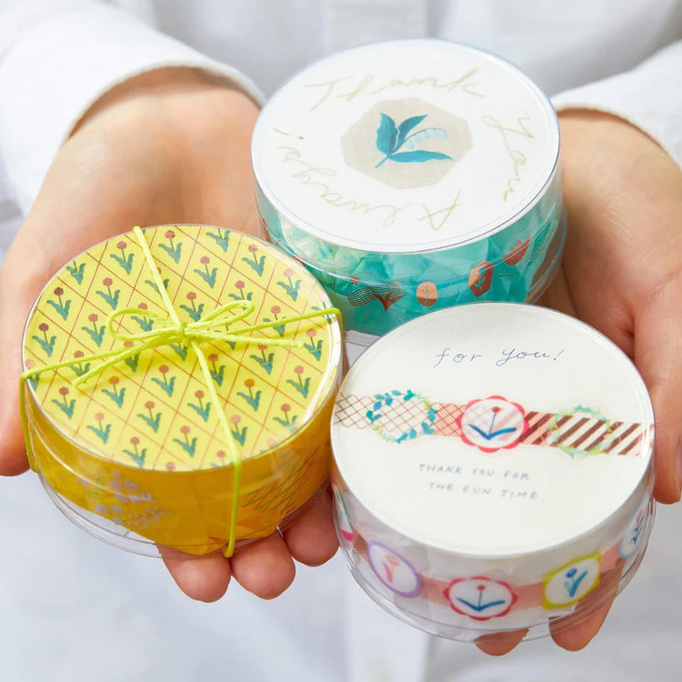 KITTA Soda Transparent Masking Tape — Hanakazari — pattern detail
