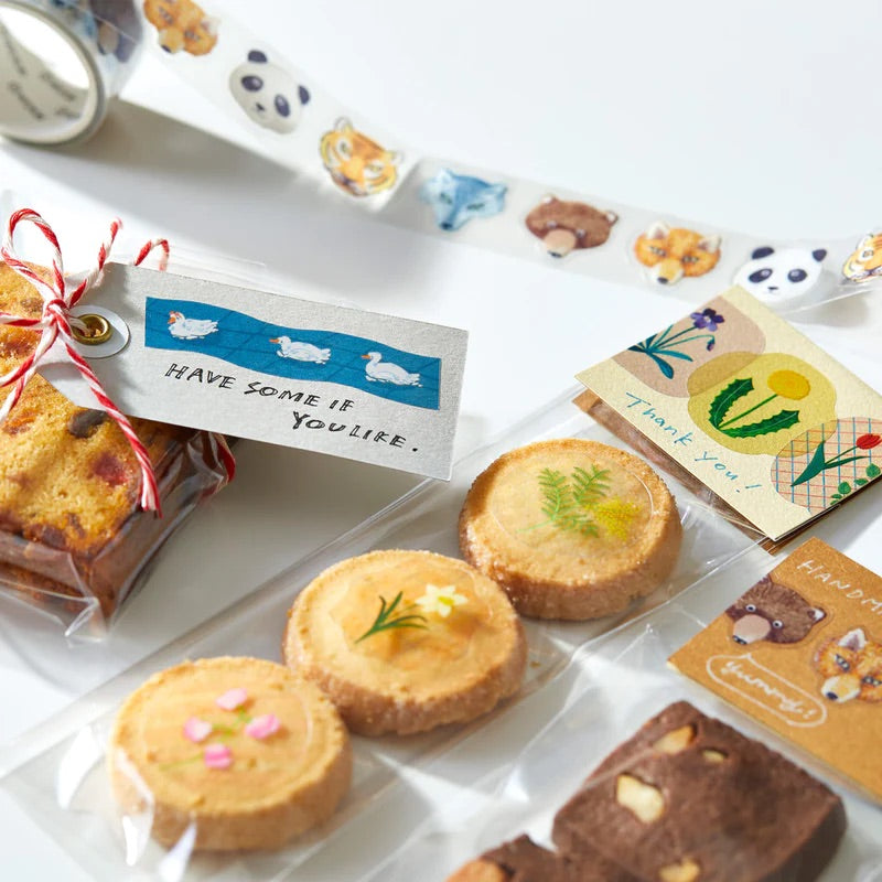 KITTA Soda Transparent Masking Tape — Hanakazari — roll side view