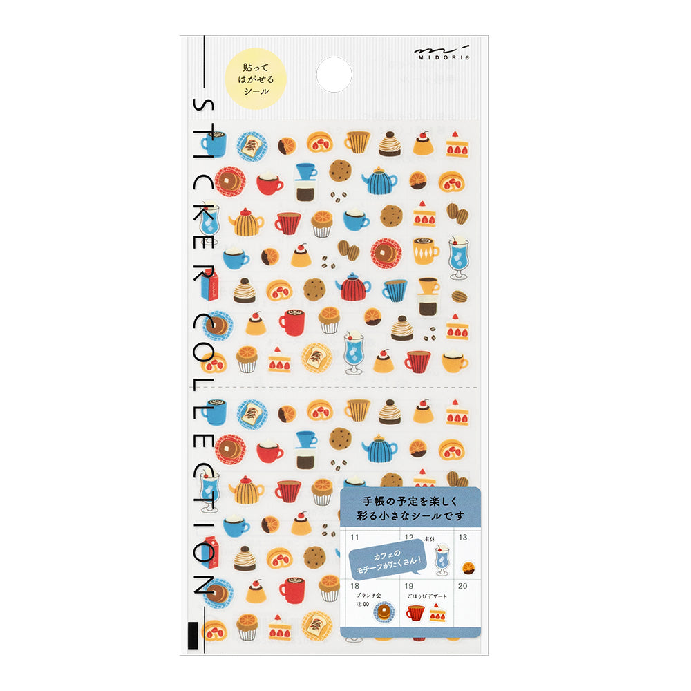 Midori Sticker <1 Sheet> — Cafe — sheet front