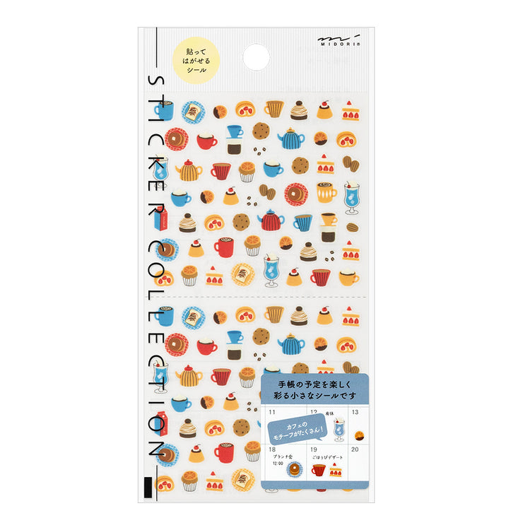 Midori Sticker <1 Sheet> — Cafe — sheet front