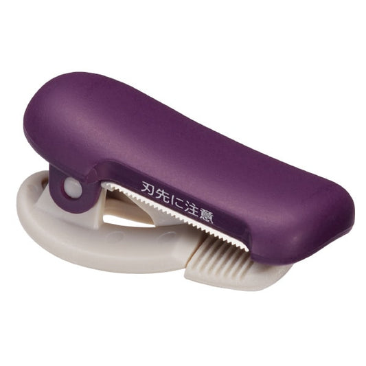 Kokuyo Me Clip-Type Tape Cutter (10-15mm) — Chic Plum — front view