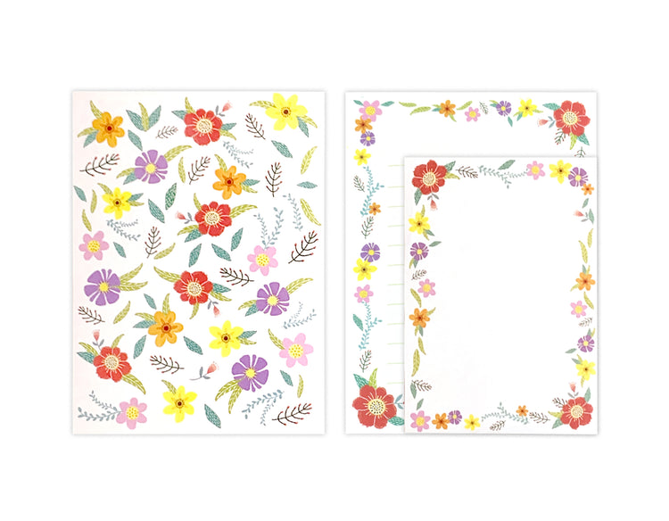 D'Won Mini Letter — Flower Pattern — closed card