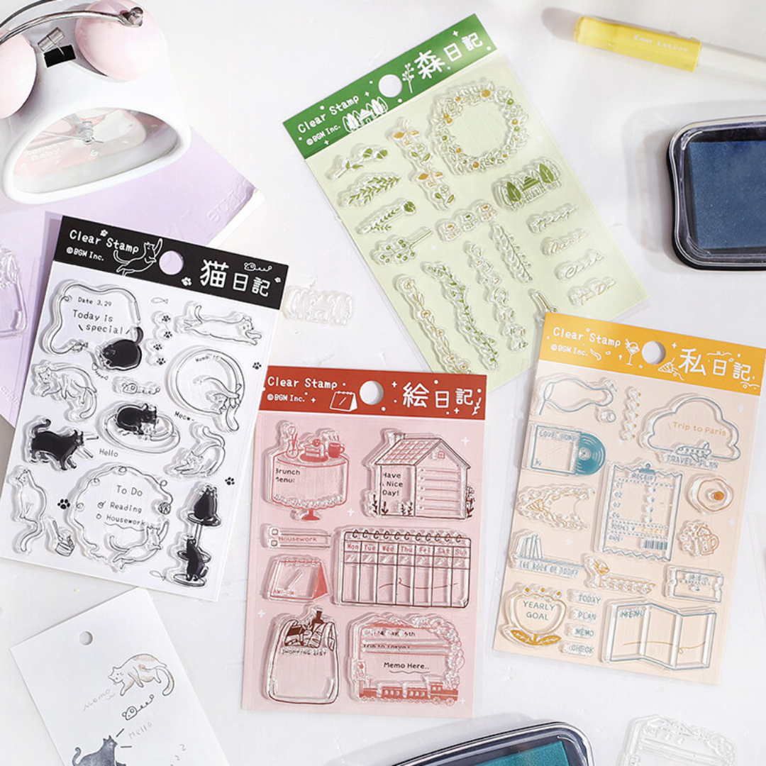 BGM Clear Stamp: Diary — Forest Diary — close-up of design