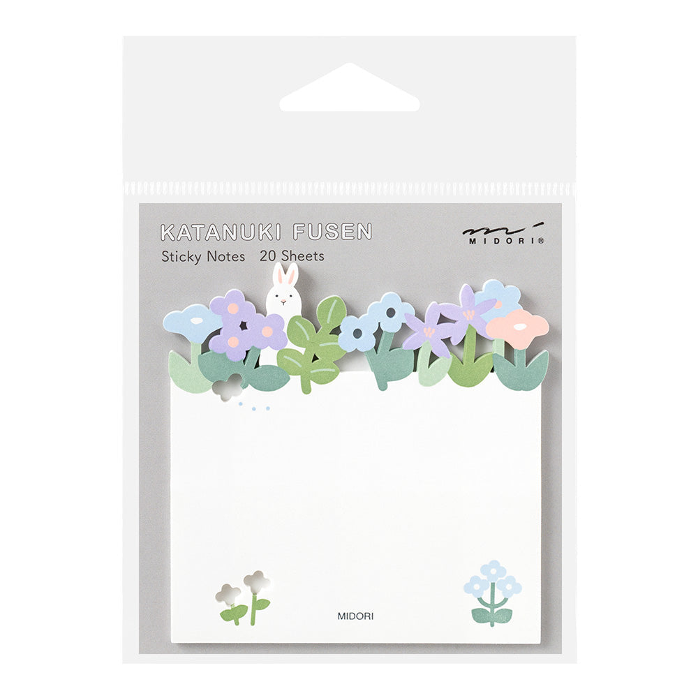 Midori Sticky Notes Die-Cutting — Flower Garden — front view