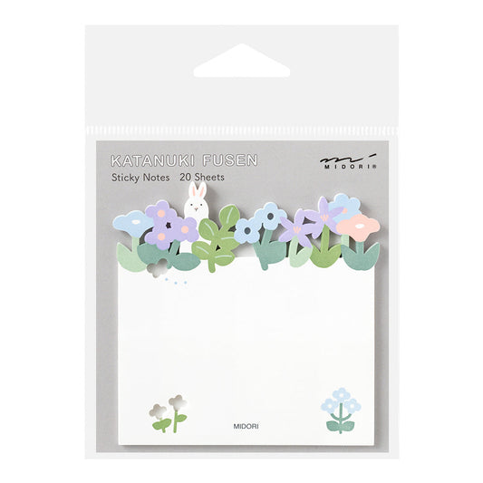 Midori Sticky Notes Die-Cutting — Flower Garden — front view