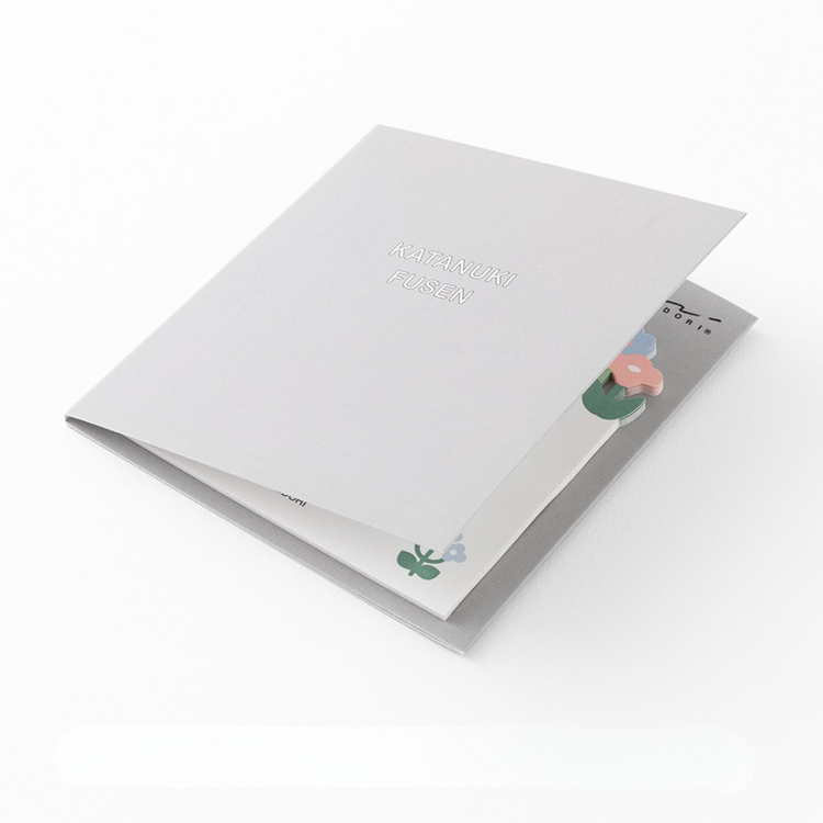 Midori Sticky Notes Die-Cutting — Flower Garden — angle view