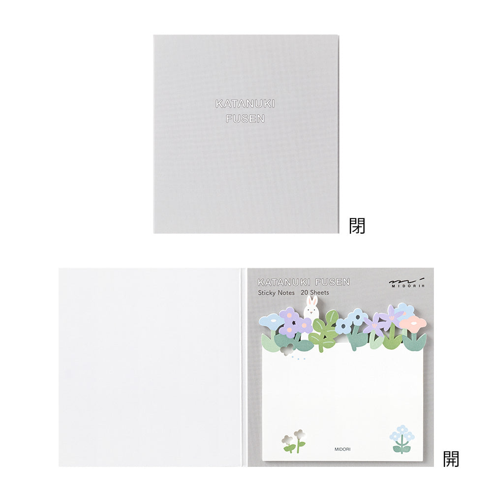 Midori Sticky Notes Die-Cutting — Flower Garden — detail view