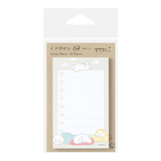 Midori Sticky Notes To-Do — Dog Gray — front view