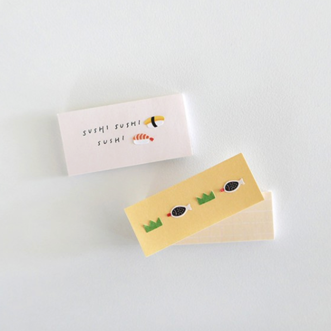 Suatelier Mini Series Sticker — Food.06 Sushi — with packaging