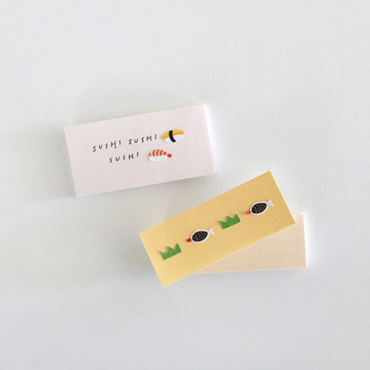 Suatelier Mini Series Sticker — Food.06 Sushi — with packaging