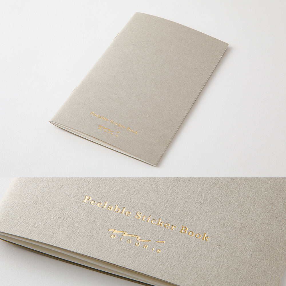 Midori Sticker Book with Pocket — Gray — detail view